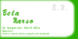 bela marso business card